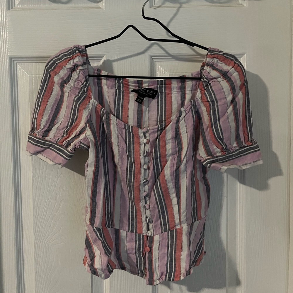 Striped Peplum Top